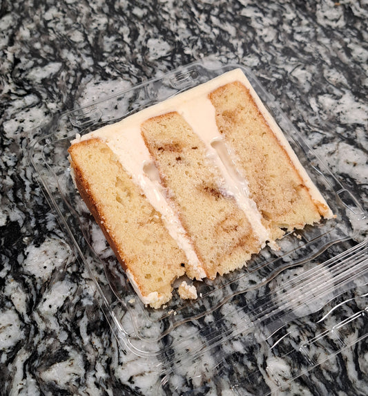 Layered Honey Bun Cake Slice