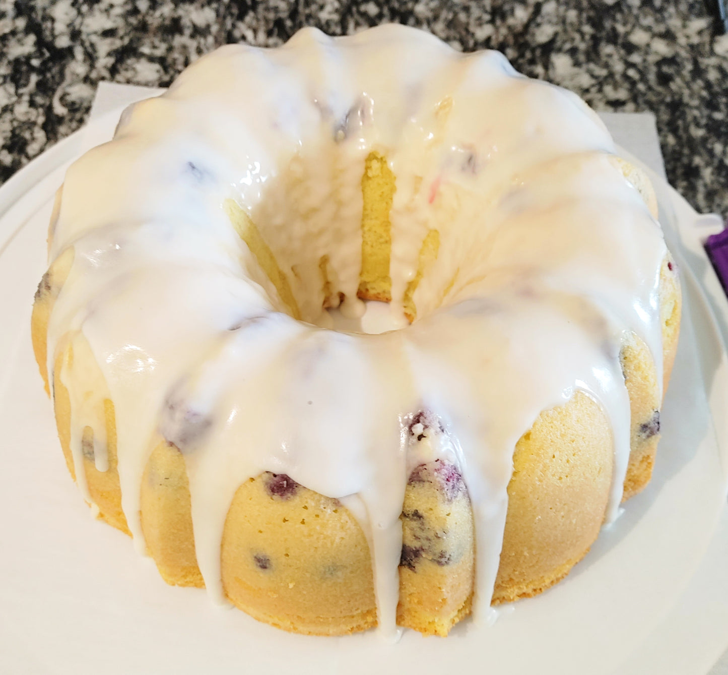 Lemon Blueberry Pound Cake Slice