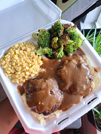Hamburger and Gravy Plate